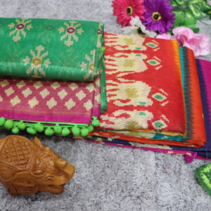 Synthetic Printed Cotton Sarees